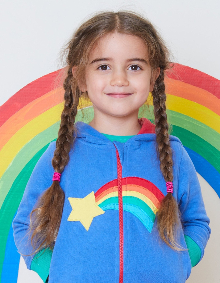 Robe colorée licorne et arc-en-ciel en coton bio